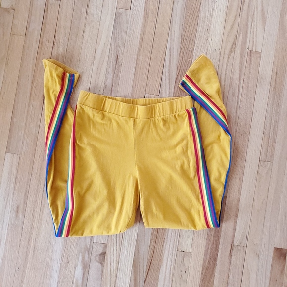 🚫 Donated 🚫 Stripe yellow pants : damage noted - Picture 3 of 9